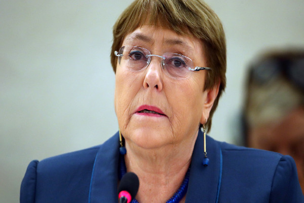 Bachelet en sesión del Consejo de Derechos Humanos de la ONU en Ginebra, 27 de febrero de 2020.