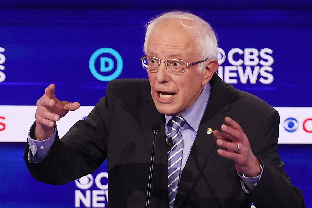 El candidato socialista Bernie Sanders, durante el debate del partido Demócrata en Carolina del Sur.