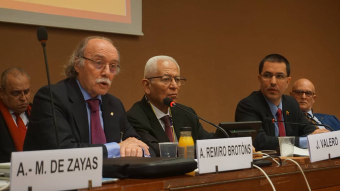 Antonio Brótons, Jorge Valero y el Canciller Arreaza en Ginebra