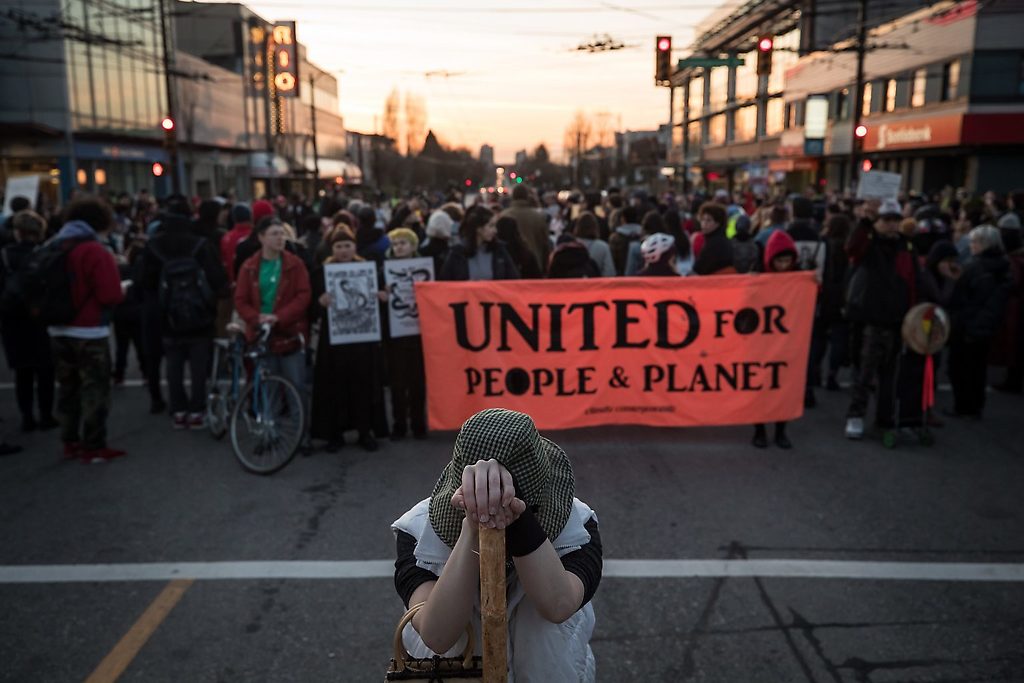 En Vancouver, Canadá protestaron también el gasoducto
