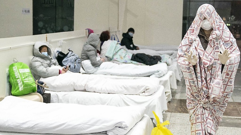 Pacientes con el Coronavirus en un hospital de China