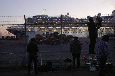 Crucero Diamond Princess anclado en Yokohama, cerca de Tokio