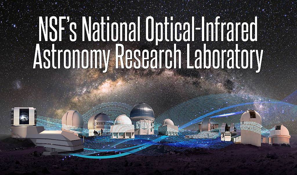 Telescopios de las cinco estructuras del Laboratorio de Investigación de Astronomía Infrarroja Óptica de NSF / Observatorio Gemini