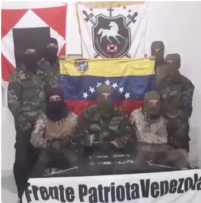 Frente Patriota Venezolano, un grupo opositor que se atribuyó responsabilidad en la quema de galpones del CNE en Mariches.