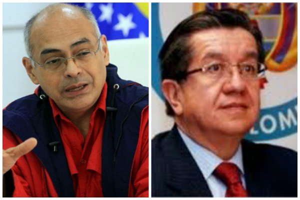 Los ministros de salud de Venezuela y Colombia.