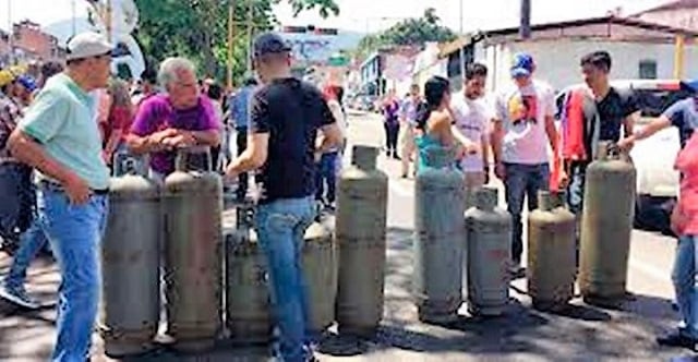 Una de las protestas por falta de gas doméstico que han realizado las comunidades en municipios del el estado Sucre