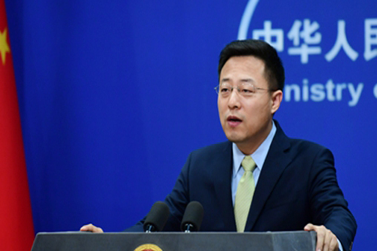 Zhao Lijian, vocero del ministerio de Relaciones Exteriores de China.