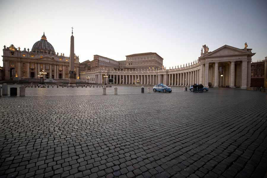 Ciudad desierta en Italia por la cuarentena por el coronavirus