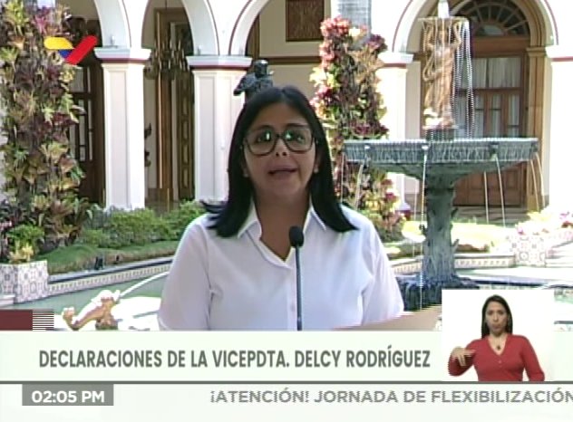 La vicepresidenta Ejecutiva de la República, Delcy Rodríguez