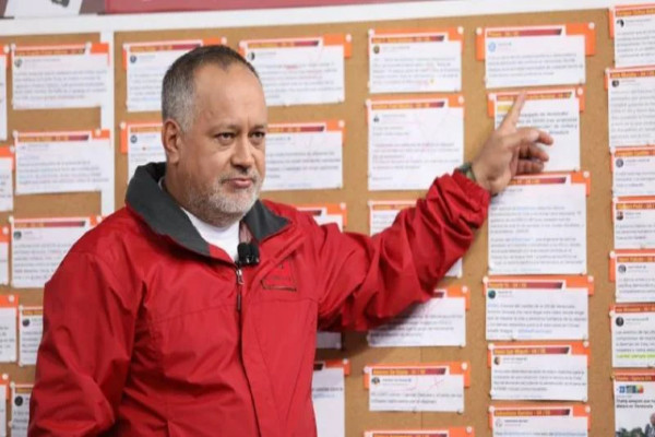 Diosdado Cabello en su programa "Con El Mazo Dando".