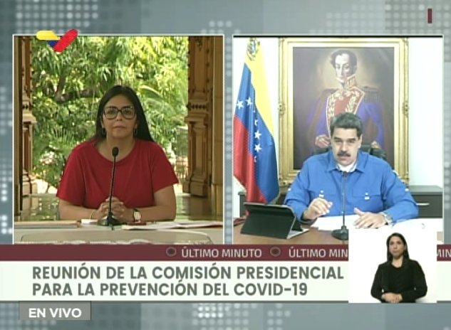 Presidente de la República Nicolas Maduro con la vicepresidenta Delcy Rodríguez