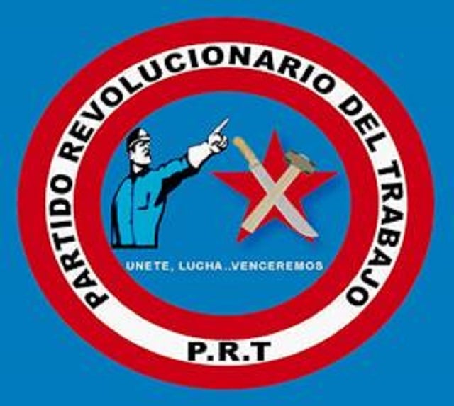 Emblema del Partido Revolucionario del Trabajo (PRT), dirigido entre otros por Otto Van Der Velde