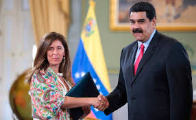 Maduro con la Embajadora de la UE en Venezuela