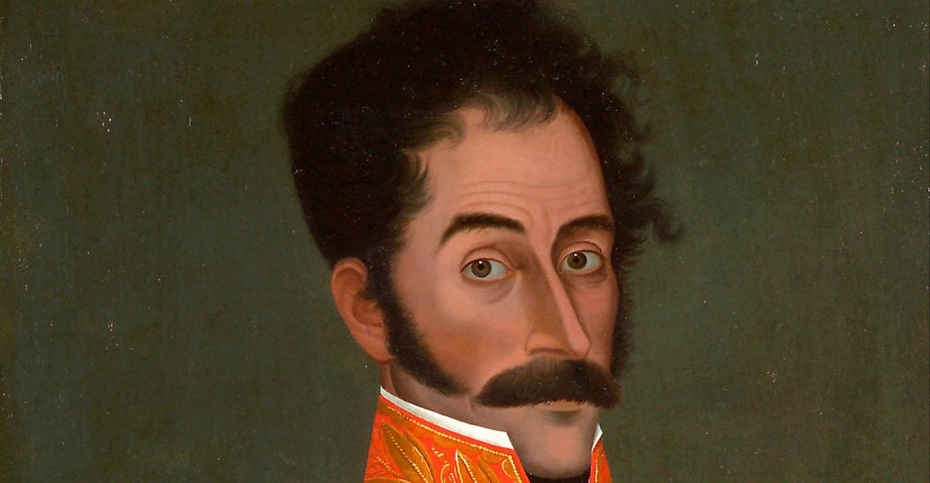 Obra del pintor José Gil de Castro.  

Bolívar en una carta afirmó:  “Me tomo la libertad de dirigir a Ud. un retrato mío hecho en Lima con la más grande exactitud y semejanza”.