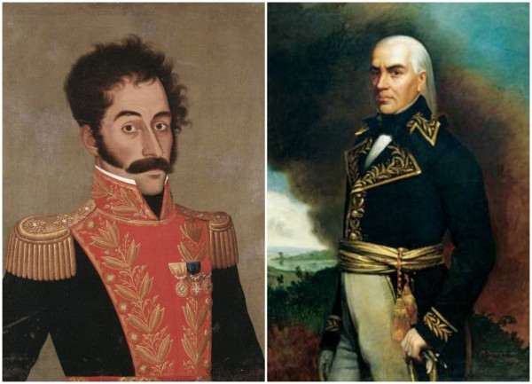 Bolívar y Miranda.