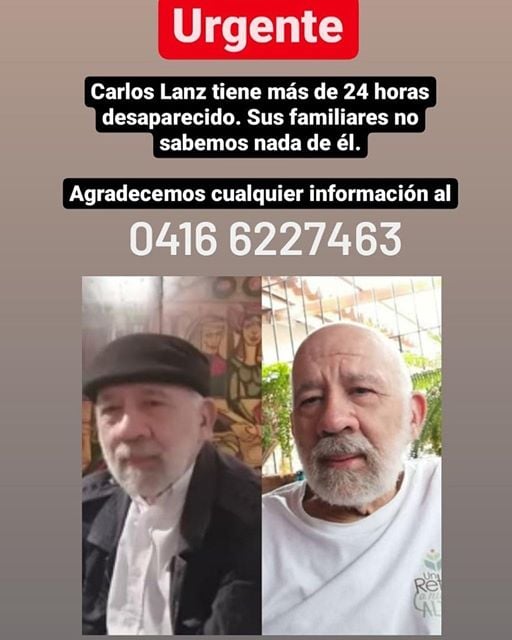 Reportan desaparición de Carlos Lanz