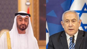 Mohamed bin Zayed  y Benjamin Netanyahu