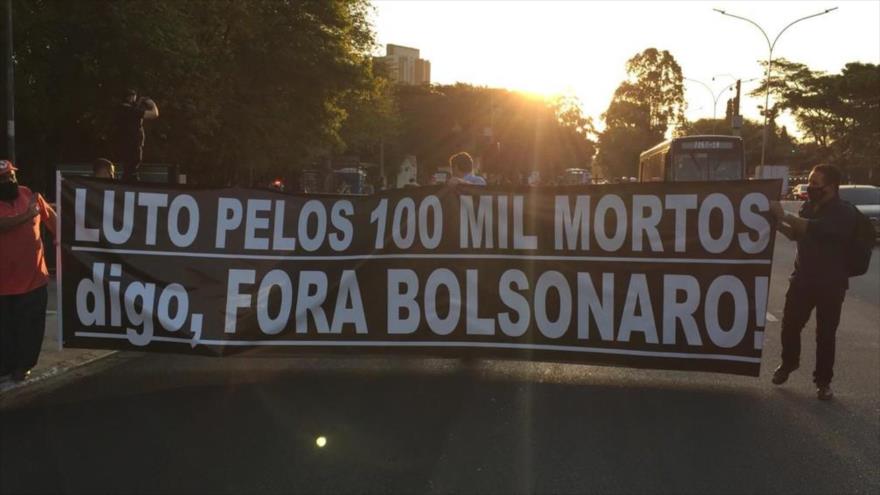 Fuera Bolsonaro la consigna en el “Día de Lucha y Luto” en Brasil