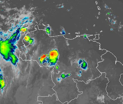 Imagen satelital estado del tiempo 25 de agosto Venezuela