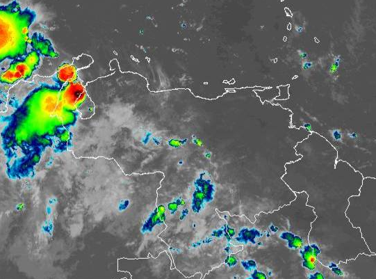 Imagen satelital estado del tiempo 26 de agosto Venezuela