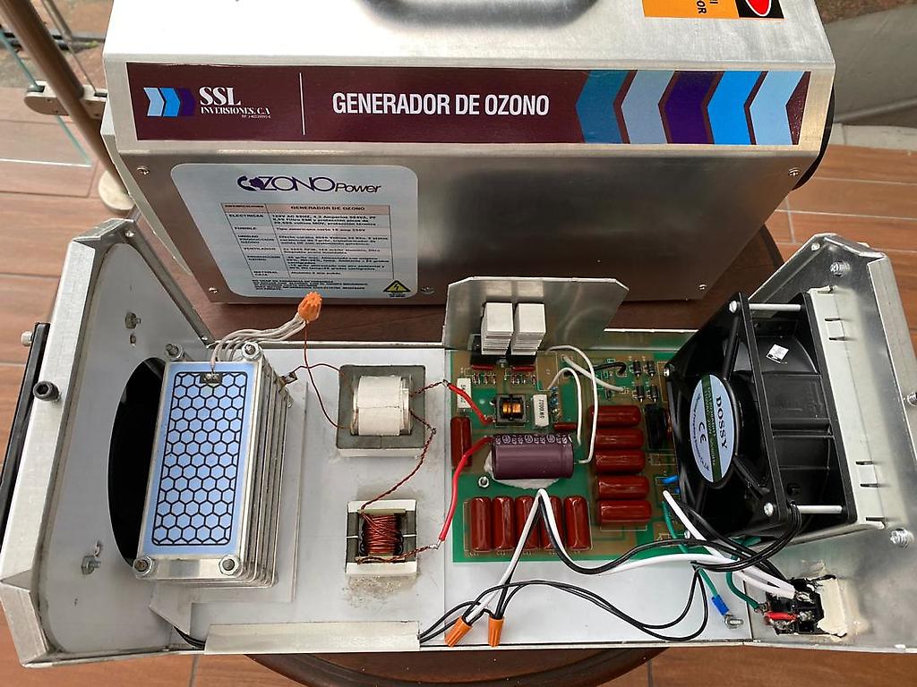 Vista del generador de ozono fabricado en Venezuela