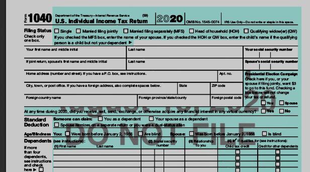 Pregunta sobre criptomonedas ahora es la primera en el formulario de impuestos en EE.UU.