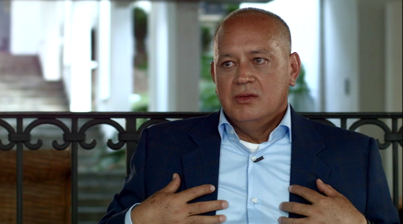 Diosdado Cabello durante la entrevista concedida a Ernesto Villegas