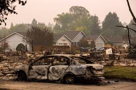 Zonas urbanas devastadas por el fuego en Oregon