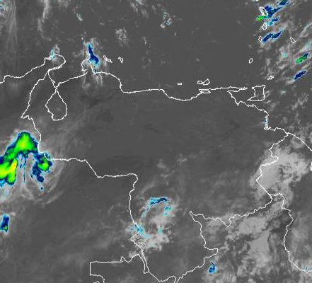 Imagen satelital estado del tiempo 27 de octubre Venezuela