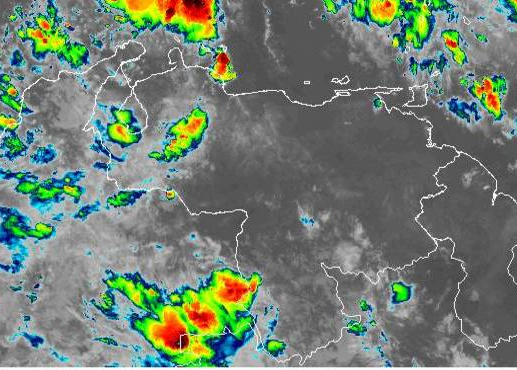 Imagen satelital estado del tiempo 31 de octubre Venezuela