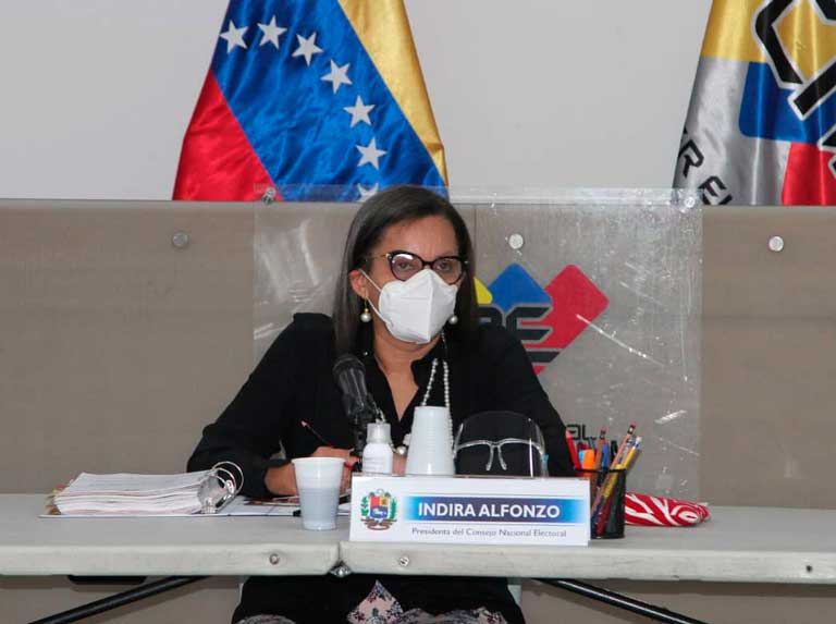 Indira Alfonzo, presidenta del Consejo Nacional Electoral.