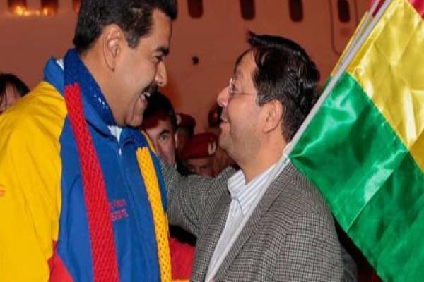 El presidente Maduro y el ahora presidente electo de Bolivia Luis Arce en imagen de archivo.