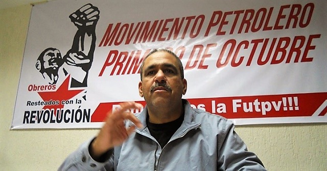 Eudes Girot, directivo de la federación Unitaria de Trabajadores Petroleros de Venezuela