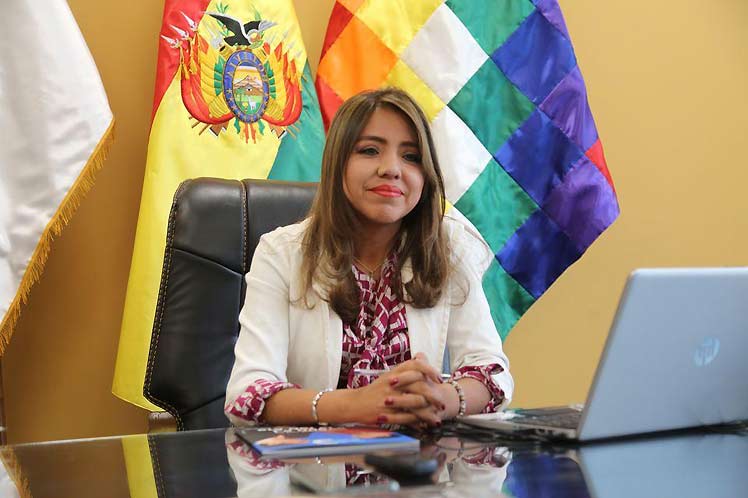 Gabriela Alcón, viceministra de Comunicación Bolivia.