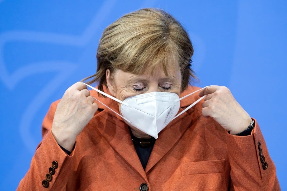 Angela Merkel durante la rueda de prensa