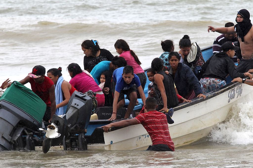 Un bote con migrantes venezolanos, en noviembre de 2020.
