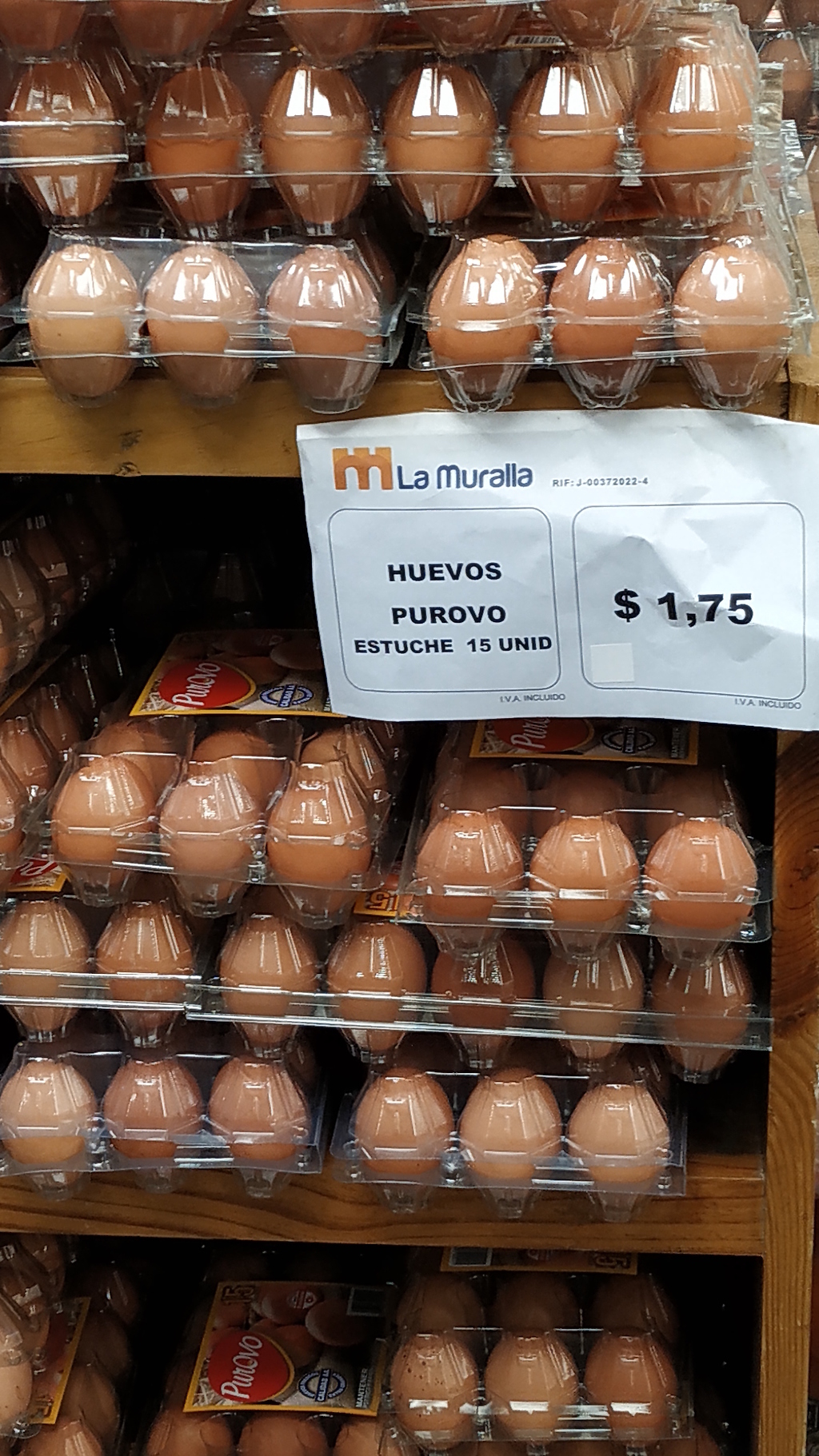 Estos son precios no actualizados, no sabemos a cómo se cotiza el cartón de huevos en este comercio