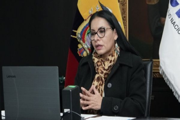 La presidenta del Consejo Electoral de Ecuador (CNE),Diana Atamaint.