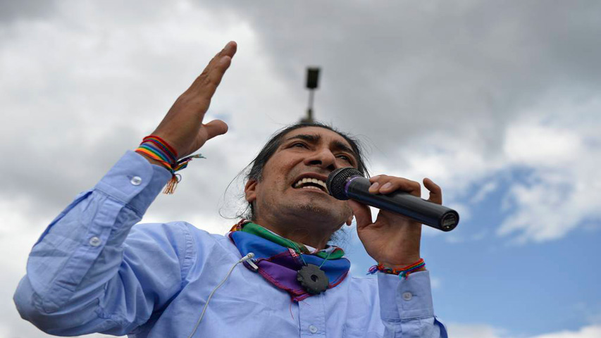 Yaku Pérez, candidato indígena en elecciones de Ecuador