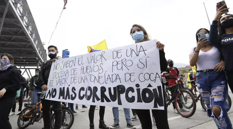 Protesta contra la reforma tributaria en Colombia