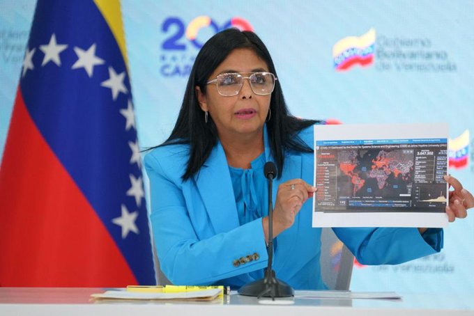 La vicepresidenta de Venezuela, Delcy Rodríguez en la XXVII Cumbre Iberoamericana.