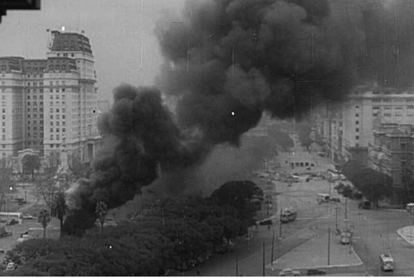 Bombardeo a Plaza de Mayo 1955 en Argentina