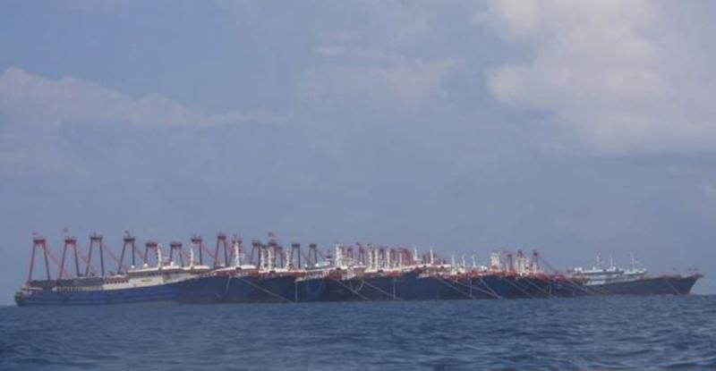 Grupo de buques chinos en el Mar del Sur de China el 7/3/ 2021