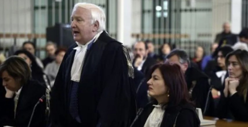 Fiscal italiano Giancarlo Capaldo (C) durante el juicio a represores sudamericanos