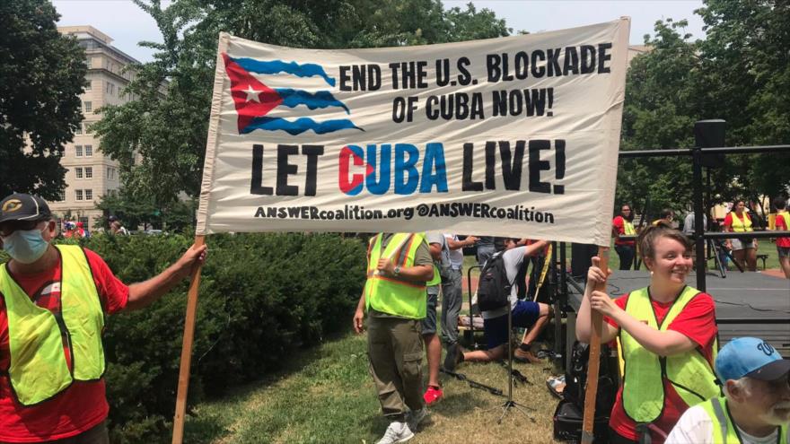 Caravana contra el bloqueo a Cuba llega a Washington