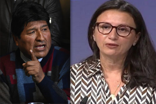 Evo Morales y  Nabila Massrali