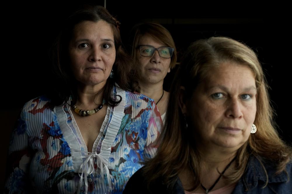 Lucía Giménez, Alicia Torancio y Beatriz Delgado, extrabajadoras domésticas del Opus Dei