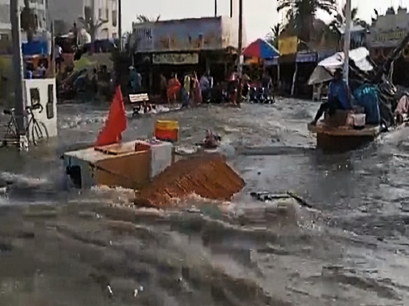 Llegada del tsunami a costas peruanas.
