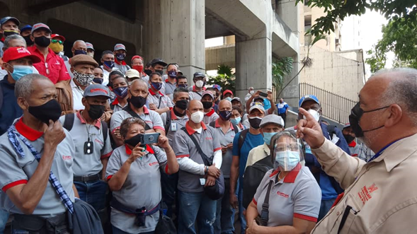 Trabajadores de las hidrológicas protestaron en Caracas