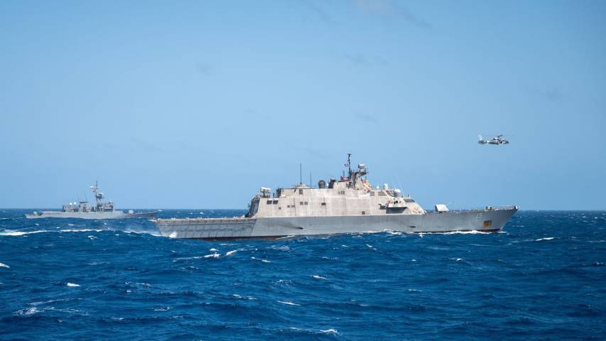 Ejercicios navales entre Colombia y EEUU en el mar Caribe